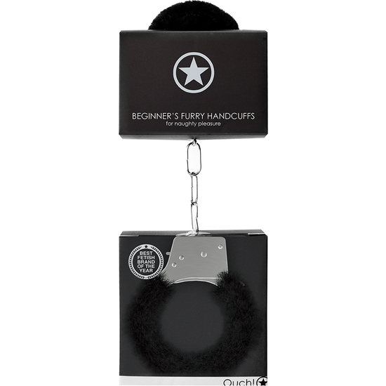 ouch esposas principantes de felpa negras - Imagen 2