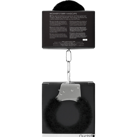 ouch esposas principantes de felpa negras - Imagen 3