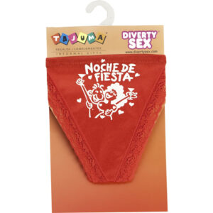 tanga rojo chica noche de fiesta