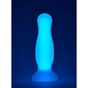 radiant soft - plug brillante de silicona azul