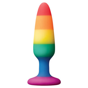 colourful love rainbow anal plug small